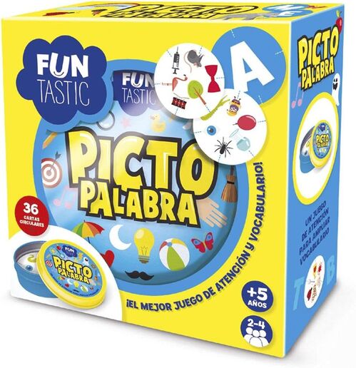 IMAGILAND - JUEGO DE CARTAS REDONDAS PICTO PALABRA CON CAJA