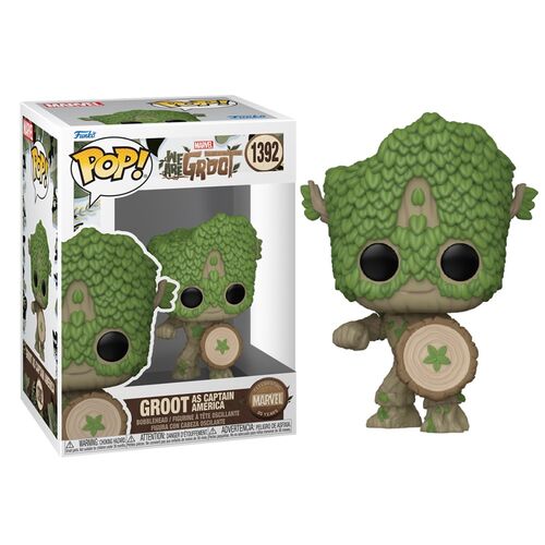 FUNKO POP! WE ARE GROOT  GROOT DISFRAZADO DE CAPITN AMRICA