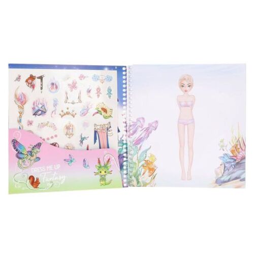 TOP MODEL CUADERNO DE PEGATINAS DRESS ME UP - FANTASY