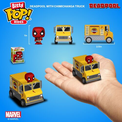 FUNKO BITTY POP! RIDES: DEADPOOL - DEADPOOL CON CAMIÓN CHIMICHANGA