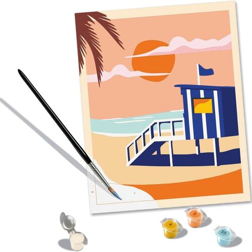 RAVENSBURGER CREART KIT PINTURA CABAÑA EN LA PLAYA