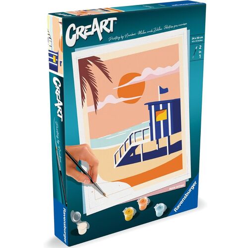 RAVENSBURGER CREART KIT PINTURA CABAÑA EN LA PLAYA