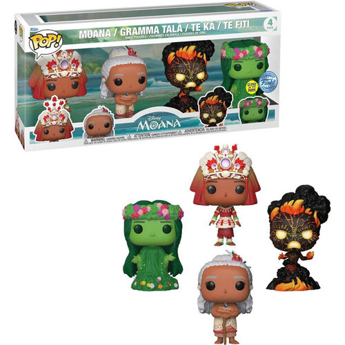 FUNKO POP! MOANA - PACK DE 4: MOANA, GRAMMA TALA, TE KA, TE FITI