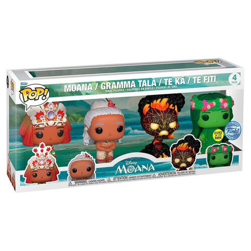 FUNKO POP! MOANA - PACK DE 4: MOANA, GRAMMA TALA, TE KA, TE FITI