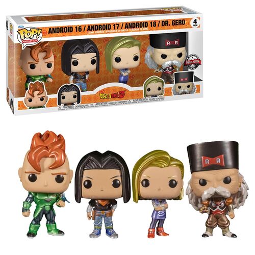 FUNKO POP! DRAGON BALL - PACK DE 4: ANDROIDE 16, ANDROIDE 17, ANDROIDE 18, DR. GERO