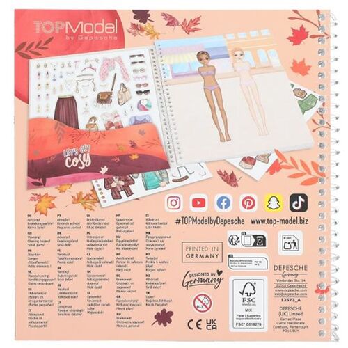 TOP MODEL CUADERNO DE PEGATINAS DRESS ME UP COZY