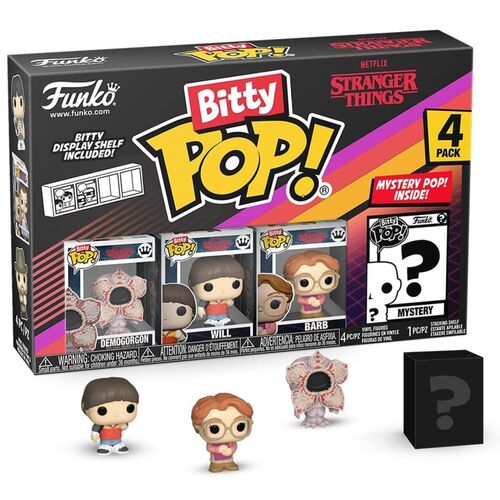 FUNKO BITTY POP! STRANGER THINGS - DEMOGORGON, WILL, BARB Y ¿?