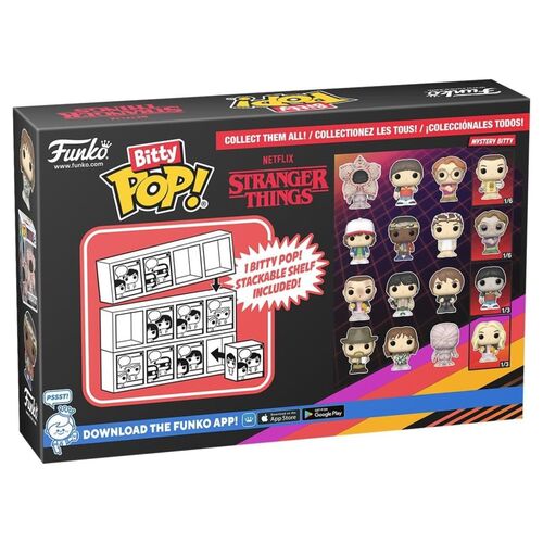 FUNKO BITTY POP! STRANGER THINGS - HOPPER, JOYCE, DEMOGORGON Y ¿?