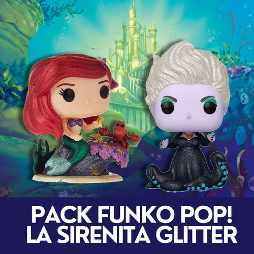 FUNKO POP! LA SIRENITA - PACK GLITTER: ÚRSULA Y ARIEL