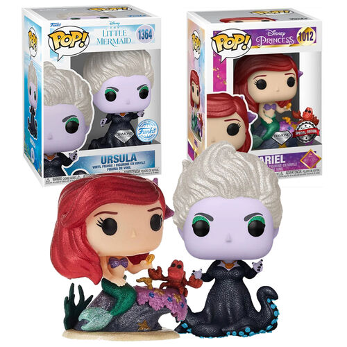 FUNKO POP! LA SIRENITA - PACK GLITTER: ÚRSULA Y ARIEL