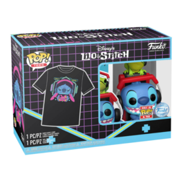 FUNKO POP! TEES: LILO & STITCH - STITCH GAMER CON RANA + CAMISETA TALLA S