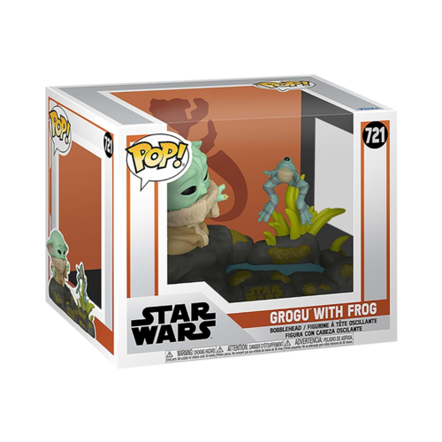 FUNKO POP! DELUXE STAR WARS: THE MANDALORIAN - GROGU CON LA RANA