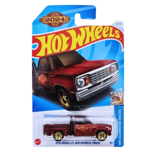 HOT WHEELS - HW CELEBRATION RACERS - 1978 DODGE LI'L RED EXPRESS TRUCK (53/250) - (HALF CARD)