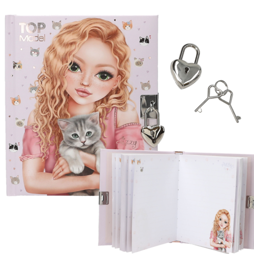 TOP MODEL DIARIO GATITO KITTY CON CANDADO