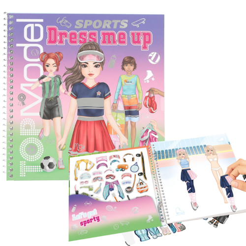 TOP MODEL CUADERNO DE PEGATINAS DRESS ME SPORTS