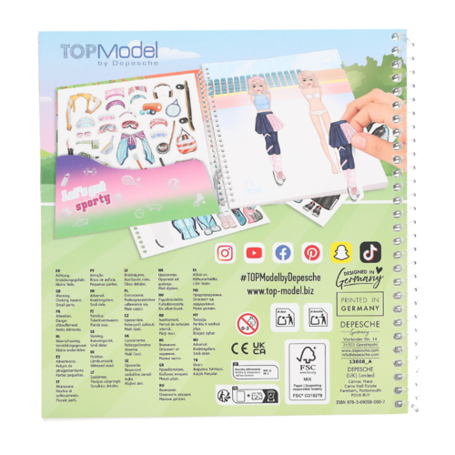 TOP MODEL CUADERNO DE PEGATINAS DRESS ME SPORTS