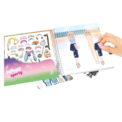 TOP MODEL CUADERNO DE PEGATINAS DRESS ME SPORTS