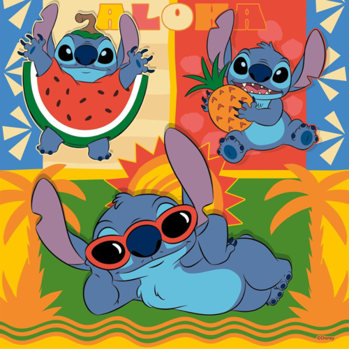 RAVENSBURGER PUZLE DISNEY STITCH 3 X 49 PIEZAS