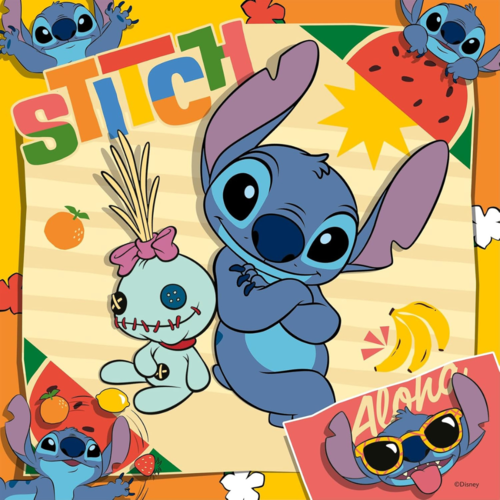 RAVENSBURGER PUZLE DISNEY STITCH 3 X 49 PIEZAS