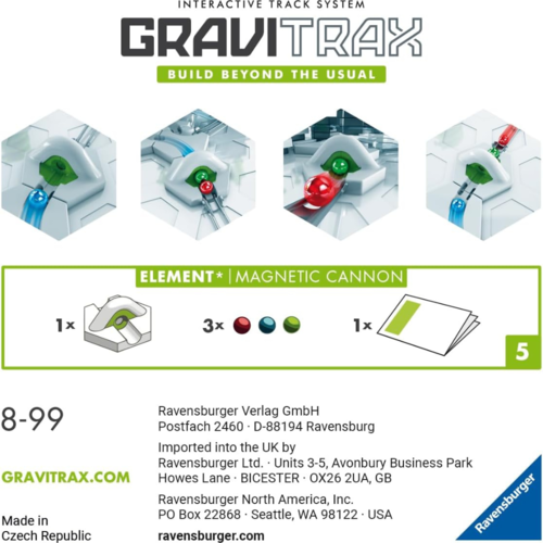 RAVENSBURGER GRAVITRAX MAGNETIC CANNON