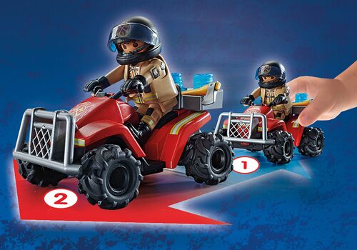 QUAD DE RESCATE DE INCENDIOS DE PLAYMOBIL