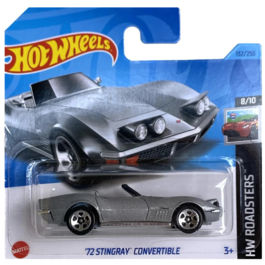 HOT WHEELS - HW ROADSTERS - ''72 STINGRAY CONVERTIBLE (132/250) - SILVER (HALF CARD)