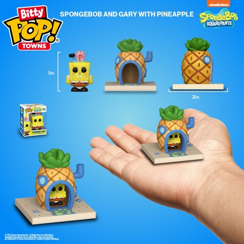 FUNKO BITTY POP! TOWNS: BOB ESPONJA - BOB ESPONJA CON CASA PIÑA