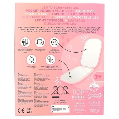 TOP MODEL ESPEJO LED DE BOLSILLO BEAUTY AND ME