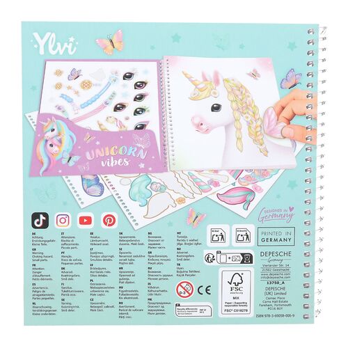 TOP MODEL CUADERNO ESPECIAL DE PEGATINAS DRESS ME UP YLVI