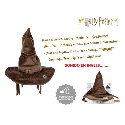 PELUCHE HARRY POTTER - SOMBRERO SELECCIONADOR CON SONIDO INGLÉS 24 CM