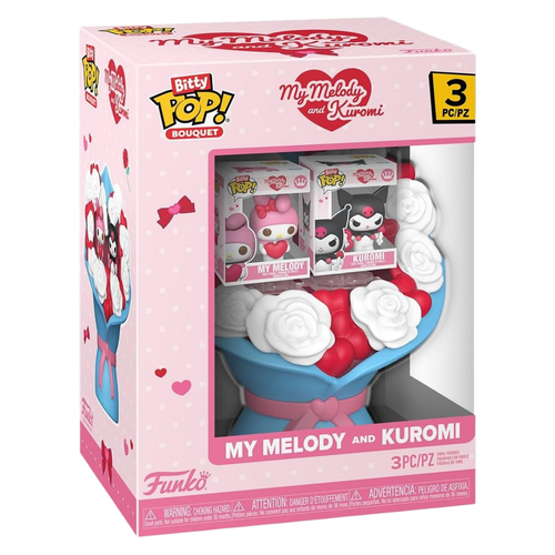 FUNKO BITTY POP BOUQUET HELLO KITTY: SANRIO VALENTINES - MY MELODY Y KUROMI