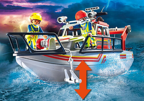 PLAYMOBIL - RESCATE MARÍTIMO: RESCATE DE BOMBEROS CON BARCO