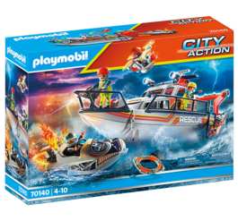 PLAYMOBIL - RESCATE MARÍTIMO: RESCATE DE BOMBEROS CON BARCO