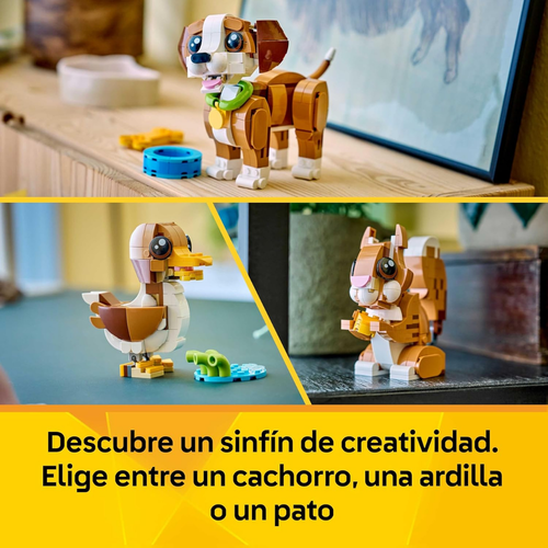 LEGO CREATOR 3EN1: SIMPÁTICOS ANIMALES - CACHORRO JUGUETÓN