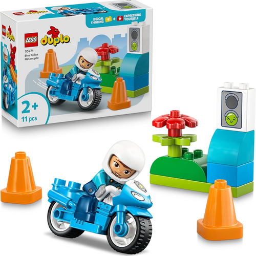 LEGO DUPLO - MOTO DE POLICÍA AZUL