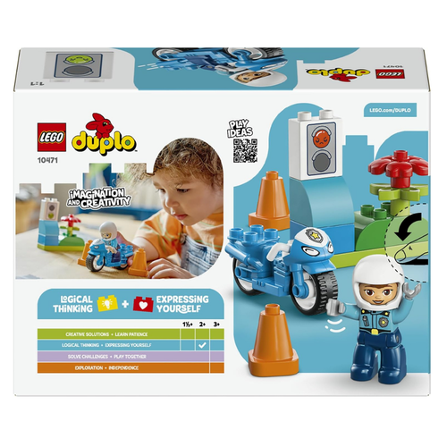 LEGO DUPLO - MOTO DE POLICÍA AZUL