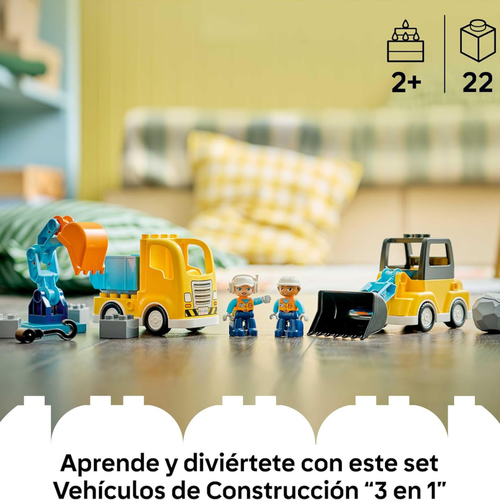 LEGO DUPLO - VEHÍCULOS DE CONSTRUCCIÓN 3 EN 1