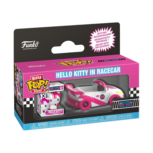 FUNKO BITTY POP! RIDES: SANRIO - HELLO KITTY EN COCHE DE CARRERAS