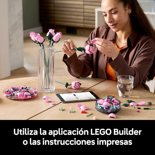 LEGO BOTANICALS - RAMO DE ROSAS ROSADAS