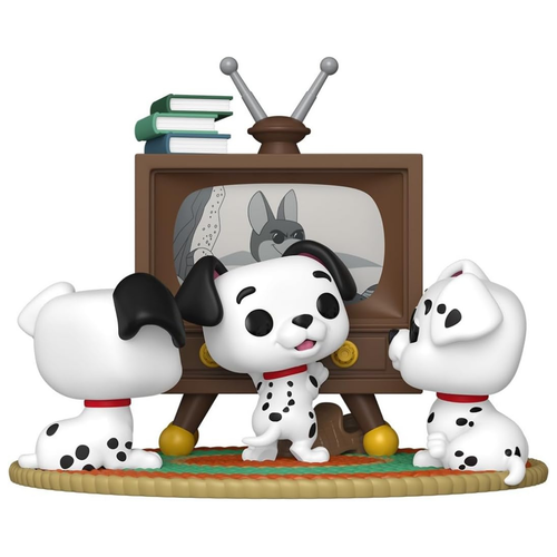 FUNKO POP! MOMENT DISNEY: 101 DÁLMATAS - ROLLY, PATCH Y LUCHY CON TV