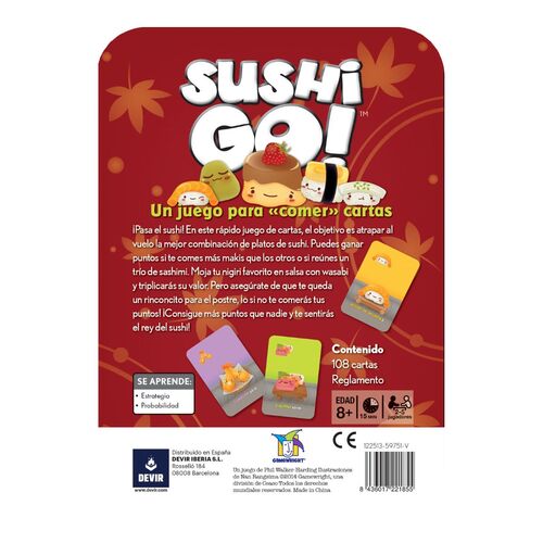 JUEGO DE CARTAS - SUSHI GO