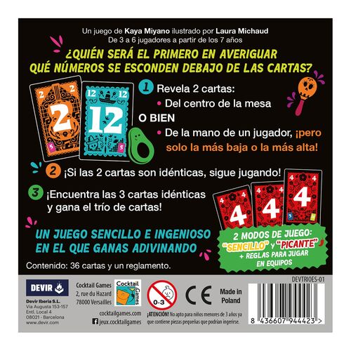 JUEGO DE CARTAS - TRIO