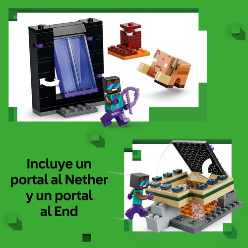 LEGO MINECRAFT - EL VIAJE POR EL NETHER Y EL PORTAL AL END