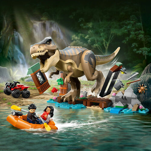 LEGO JURASSIC WORLD – HUIDA POR EL RÍO Y T. REX A LA CAZA