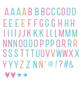 LETRAS PARA CAJA DE LUZ COLORES PASTEL