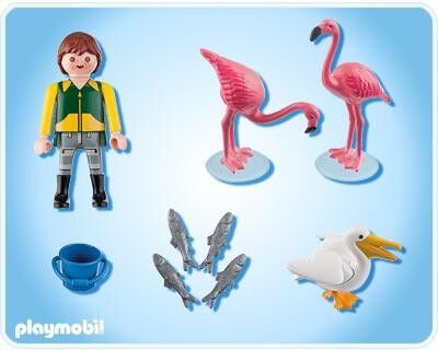 PLAYMOBIL 4758 CUIDADOR DE ZOO CON PJAROS EXTICOS