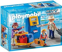 PLAYMOBIL - FAMILIA Y MÁQUINA DE REGISTRO AUTOMÁTICO