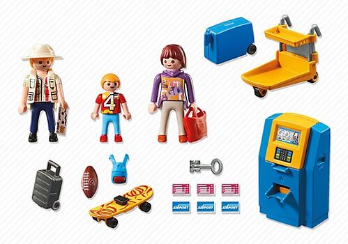 PLAYMOBIL - FAMILIA Y MQUINA DE REGISTRO AUTOMTICO