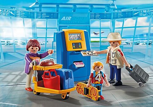 PLAYMOBIL - FAMILIA Y MQUINA DE REGISTRO AUTOMTICO