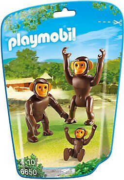 PLAYMOBIL - 2 CHIMPANCÉS CON BEBÉ